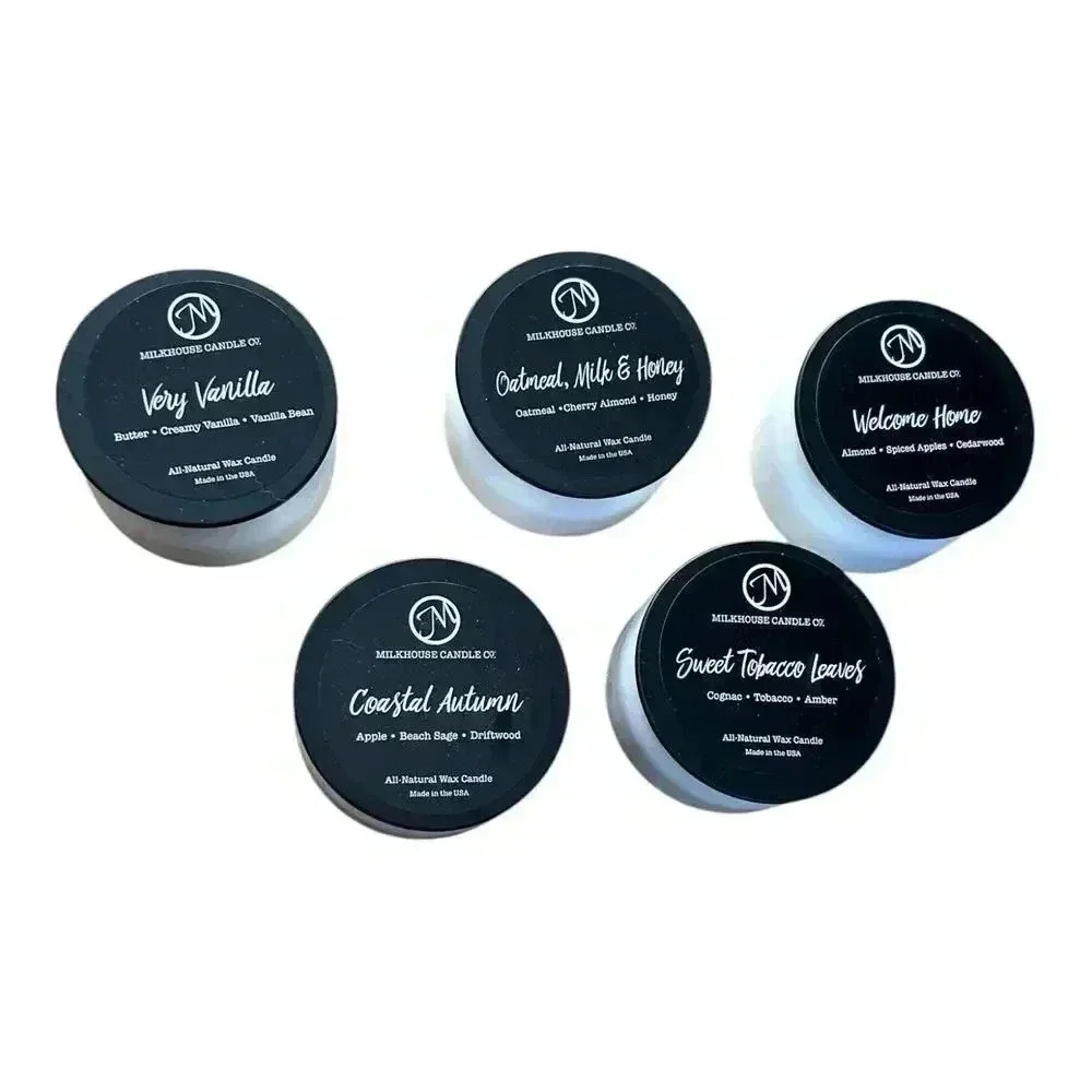 5 Milkhouse Candle Company 1.5 ounce scented tins 5 different scents. - Picture 1 of 5